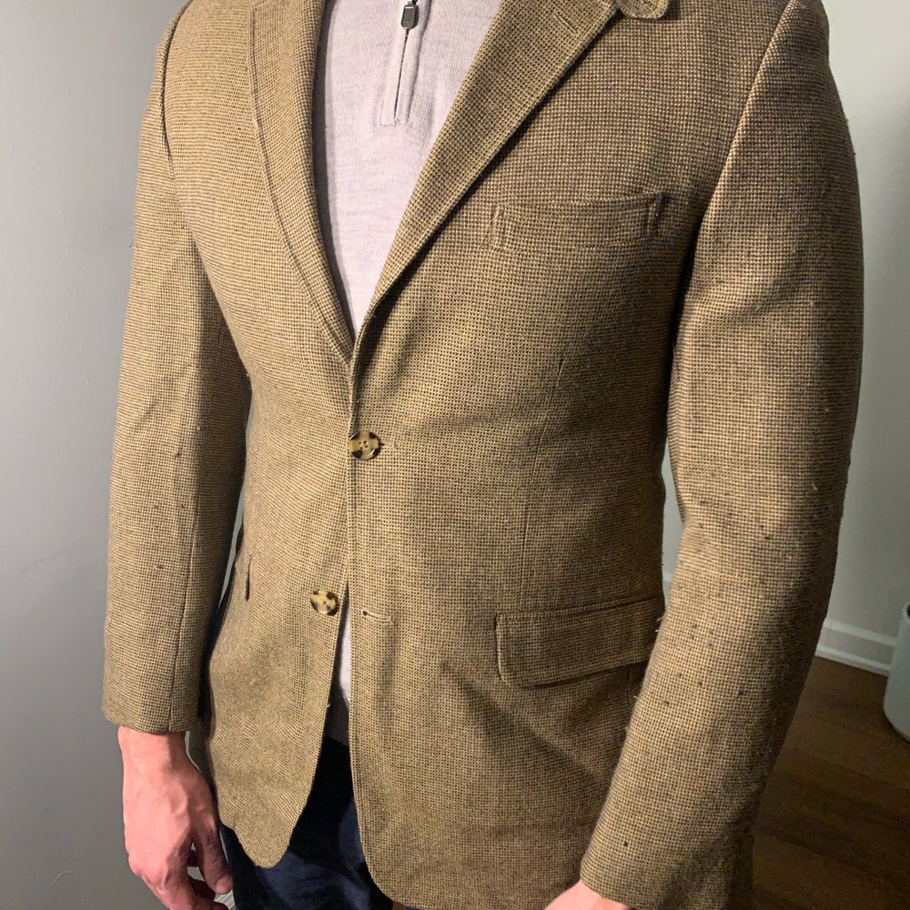 Tommy Hilfiger Men’s Lambswool Blazer Tan